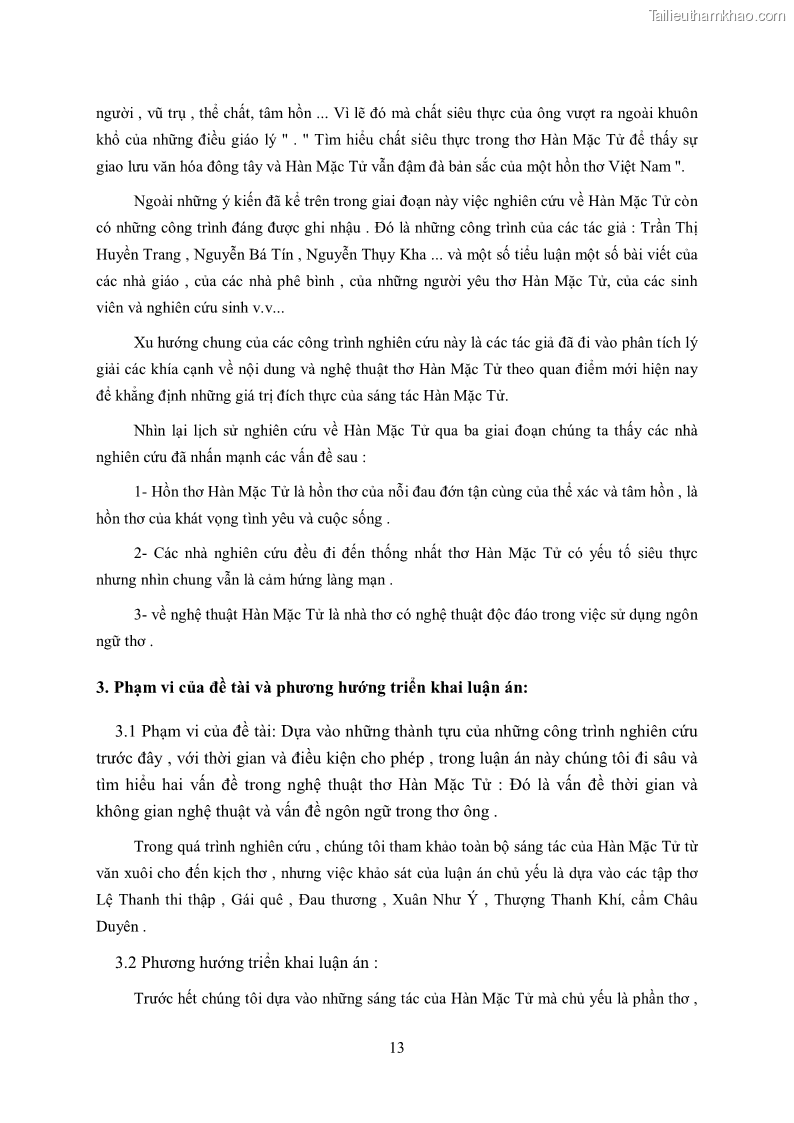 Luận văn thạc sĩ khoa học ngữ văn Tìm hiểu nghệ thuật thơ Hàn Mặc Tử - 2 Trang 14
