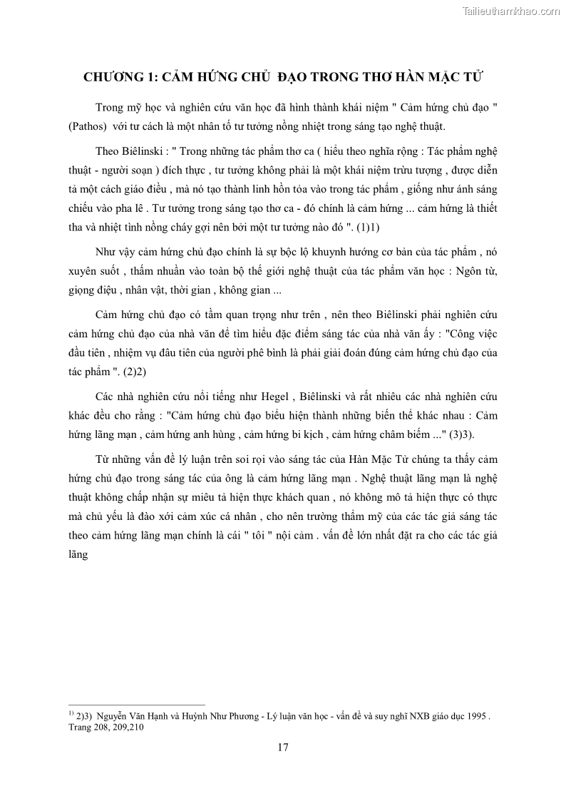 Luận văn thạc sĩ khoa học ngữ văn Tìm hiểu nghệ thuật thơ Hàn Mặc Tử - 2 Trang 18