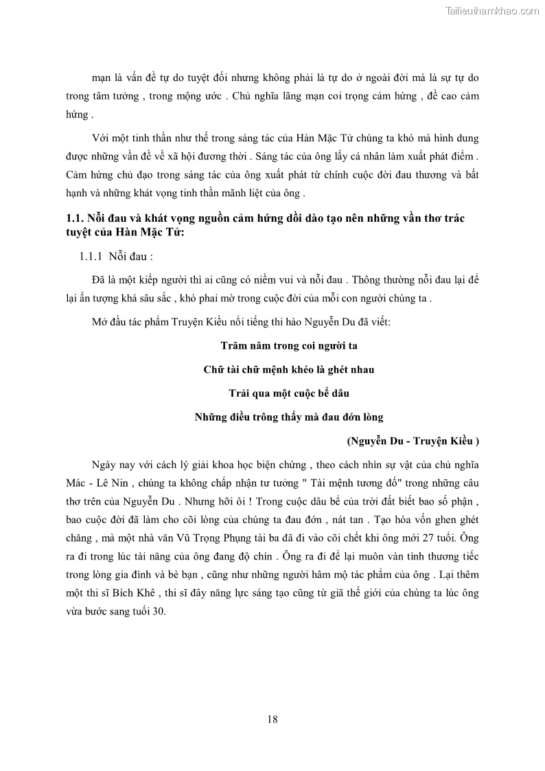 Luận văn thạc sĩ khoa học ngữ văn Tìm hiểu nghệ thuật thơ Hàn Mặc Tử - 2 Trang 19