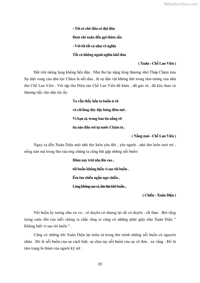 Luận văn thạc sĩ khoa học ngữ văn Tìm hiểu nghệ thuật thơ Hàn Mặc Tử - 2 Trang 21