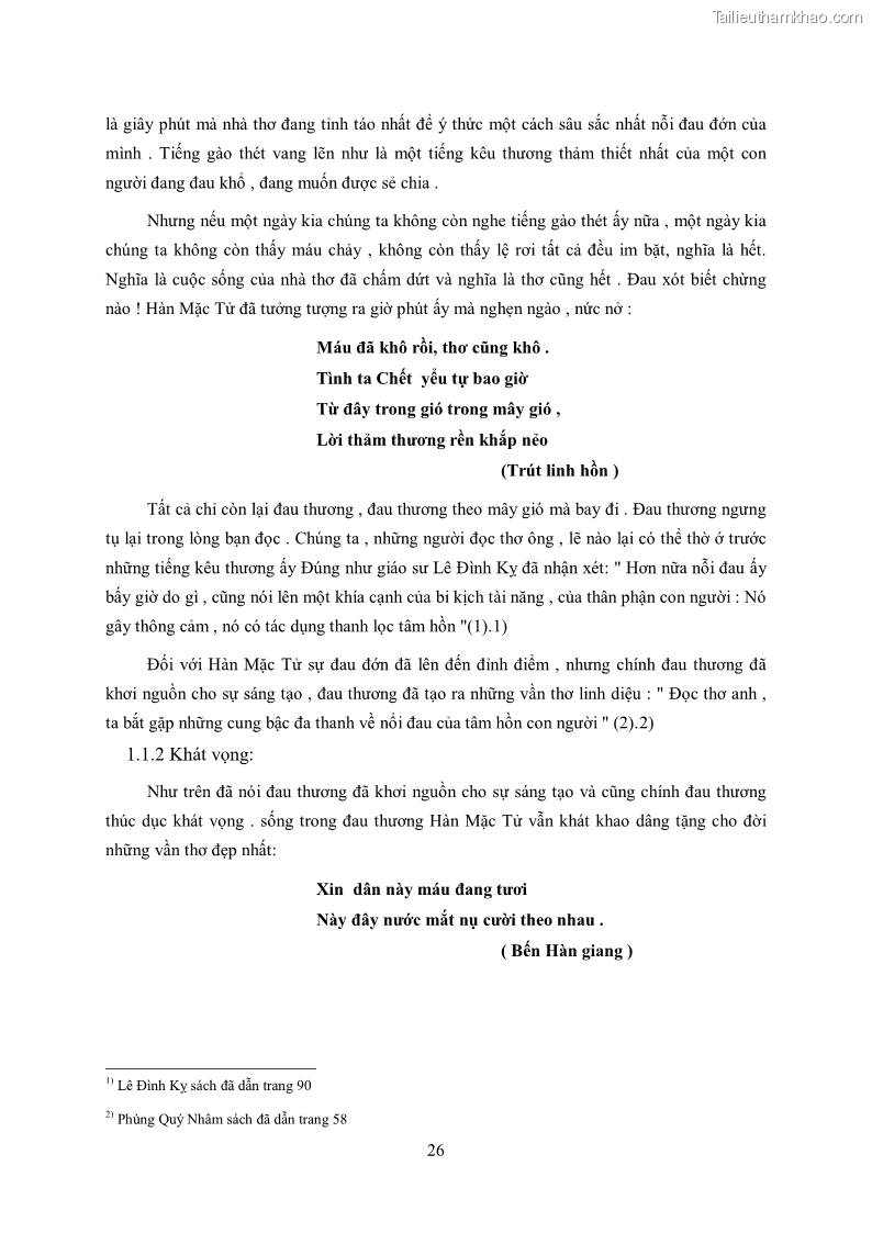 Luận văn thạc sĩ khoa học ngữ văn Tìm hiểu nghệ thuật thơ Hàn Mặc Tử - 3 Trang 27