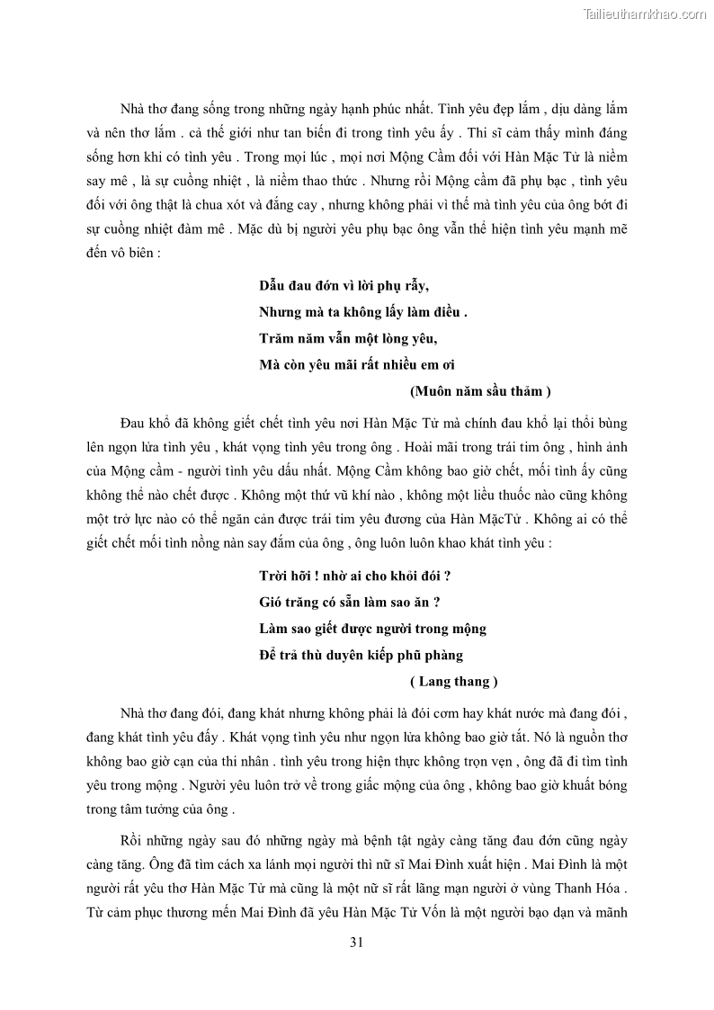 Luận văn thạc sĩ khoa học ngữ văn Tìm hiểu nghệ thuật thơ Hàn Mặc Tử - 3 Trang 32