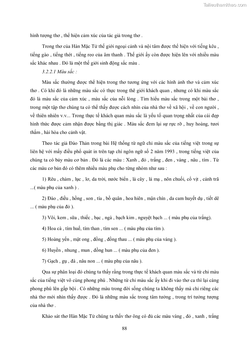 Luận văn thạc sĩ khoa học ngữ văn Tìm hiểu nghệ thuật thơ Hàn Mặc Tử - 8 Trang 89