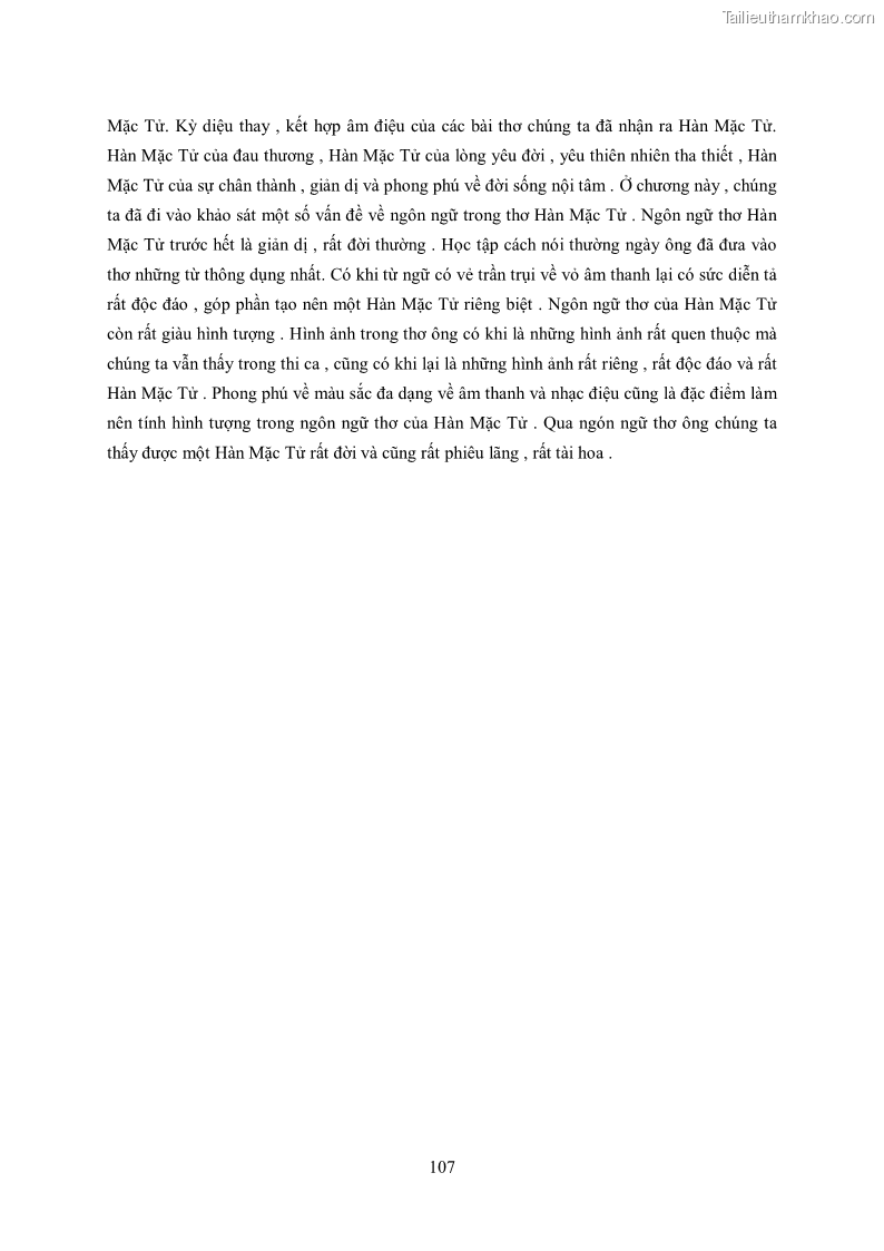 Luận văn thạc sĩ khoa học ngữ văn Tìm hiểu nghệ thuật thơ Hàn Mặc Tử - 9 Trang 108