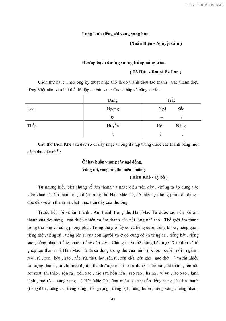 Luận văn thạc sĩ khoa học ngữ văn Tìm hiểu nghệ thuật thơ Hàn Mặc Tử - 9 Trang 98