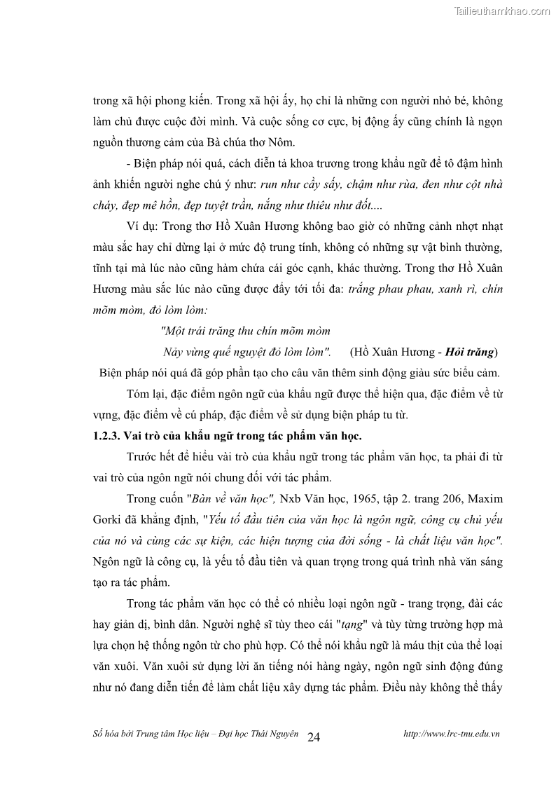 Luận văn thạc sĩ khoa học ngữ văn Tính khẩu ngữ trong thơ Nôm Nguyễn Trãi - 2 Trang 24