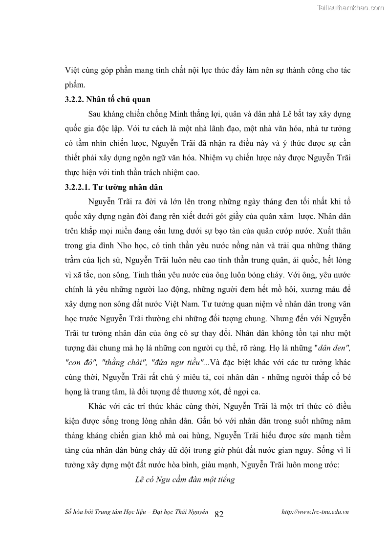 Luận văn thạc sĩ khoa học ngữ văn Tính khẩu ngữ trong thơ Nôm Nguyễn Trãi - 7 Trang 82