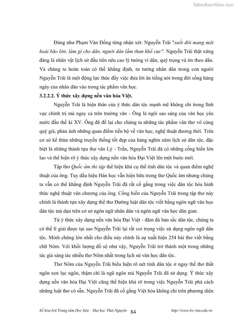 Luận văn thạc sĩ khoa học ngữ văn Tính khẩu ngữ trong thơ Nôm Nguyễn Trãi - 7 Trang 84