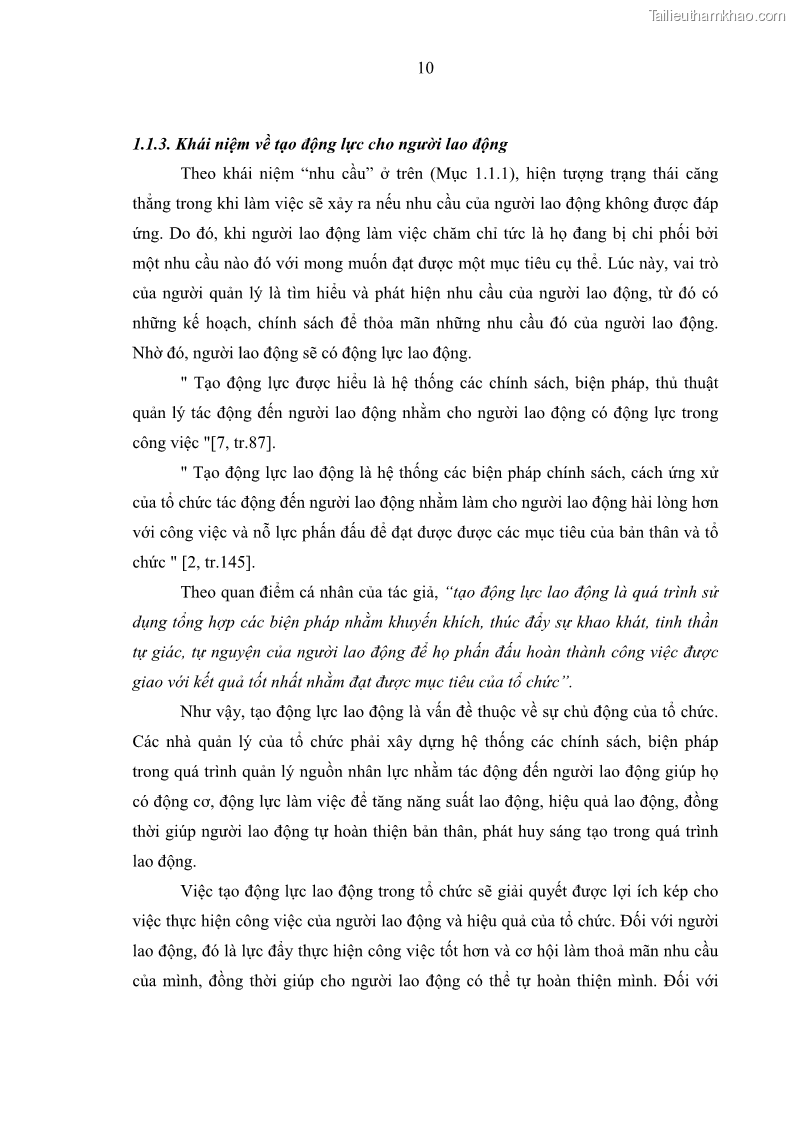 Luận văn thạc sĩ kinh tế Tạo động lực làm việc tại Công ty cổ phần đầu tư K&G Việt Nam - 2 Trang 19