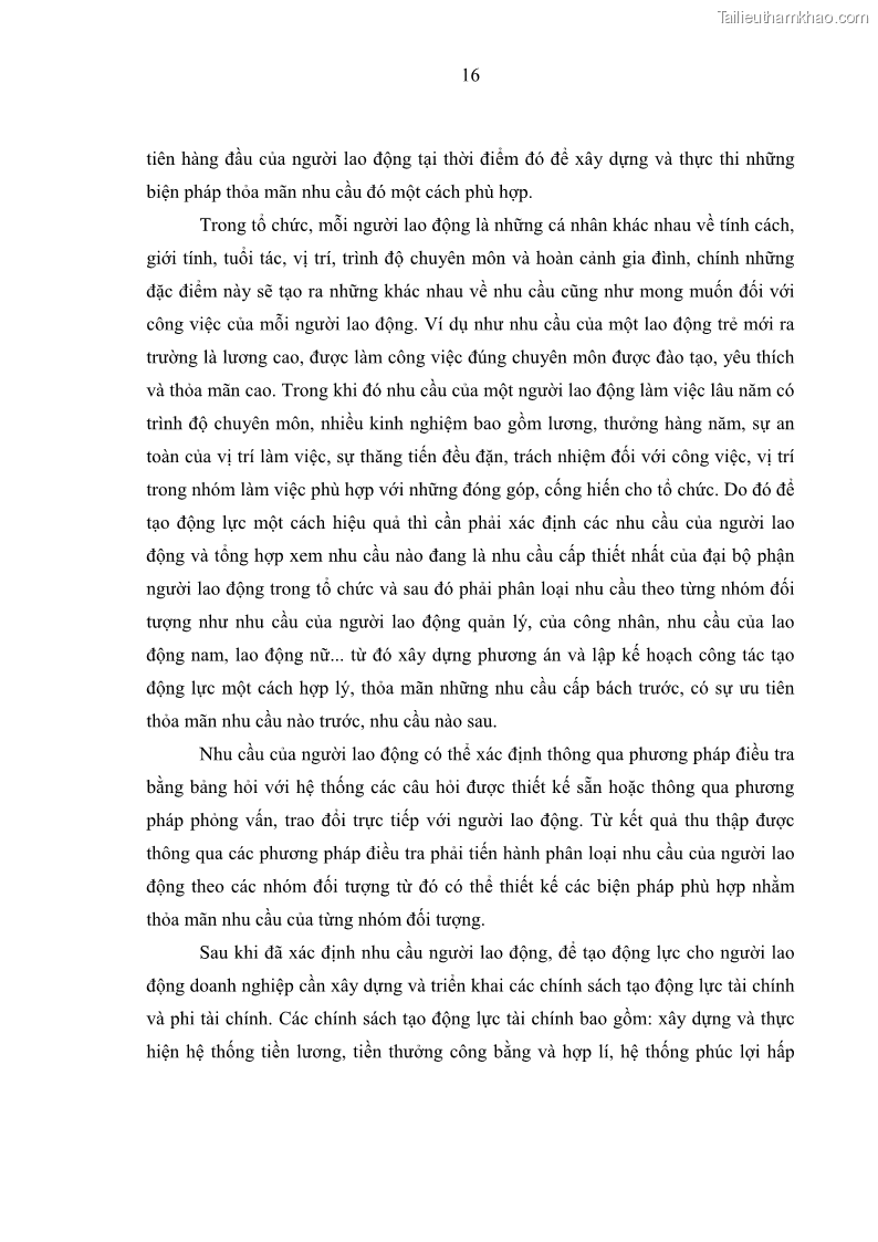 Luận văn thạc sĩ kinh tế Tạo động lực làm việc tại Công ty cổ phần đầu tư K&G Việt Nam - 3 Trang 25