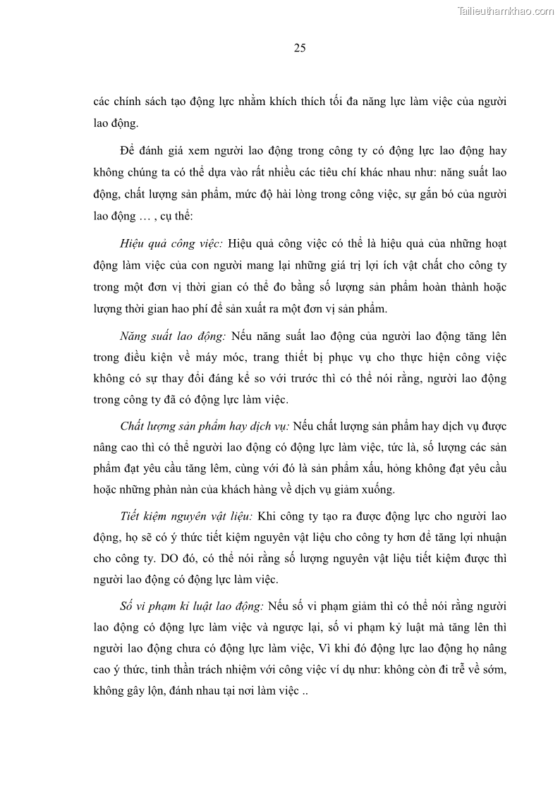 Luận văn thạc sĩ kinh tế Tạo động lực làm việc tại Công ty cổ phần đầu tư K&G Việt Nam - 3 Trang 34