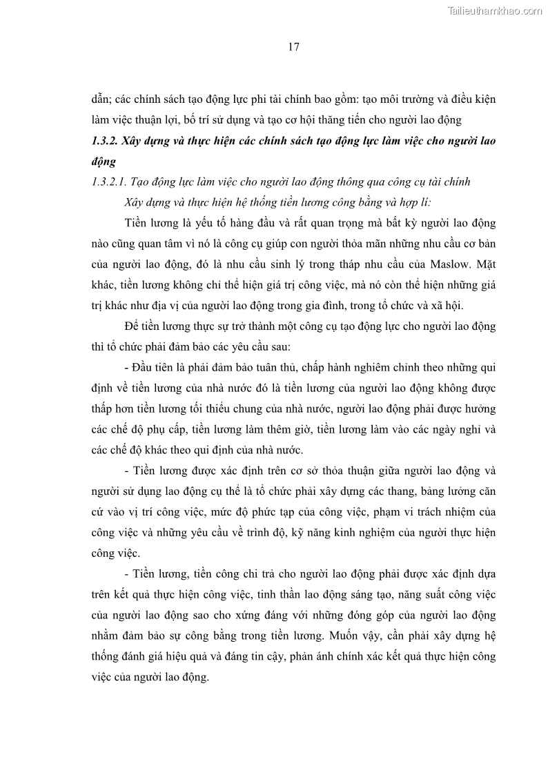 Luận văn thạc sĩ kinh tế Tạo động lực làm việc tại Công ty cổ phần đầu tư K&G Việt Nam - 3 Trang 26