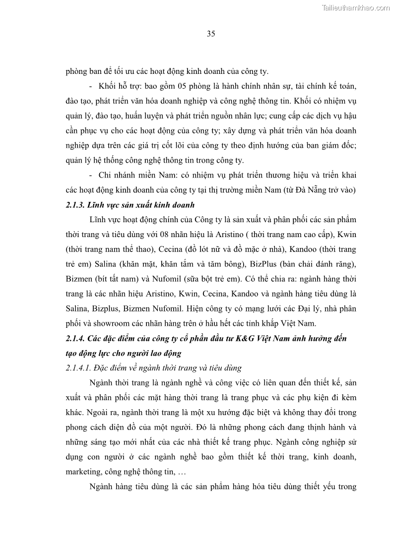 Luận văn thạc sĩ kinh tế Tạo động lực làm việc tại Công ty cổ phần đầu tư K&G Việt Nam - 4 Trang 44