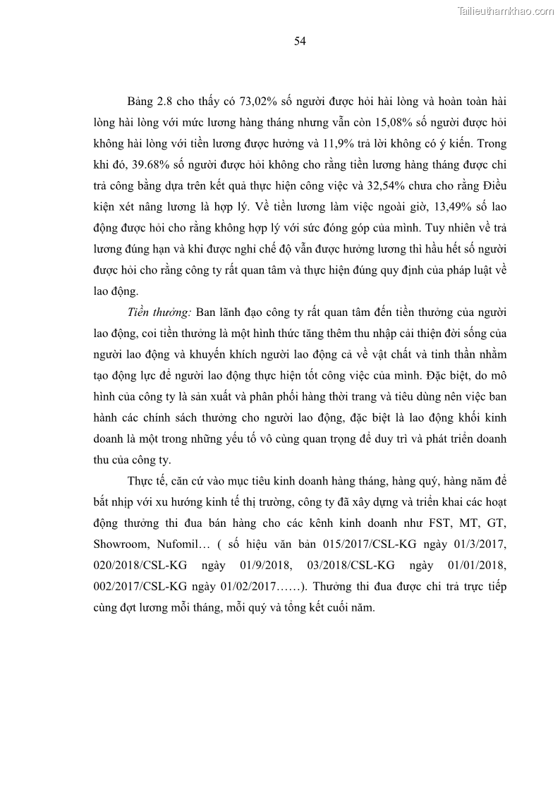 Luận văn thạc sĩ kinh tế Tạo động lực làm việc tại Công ty cổ phần đầu tư K&G Việt Nam - 6 Trang 63