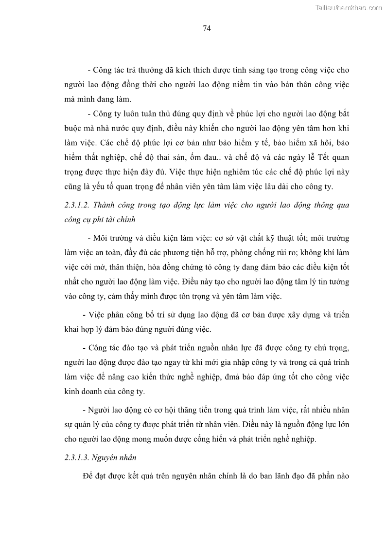 Luận văn thạc sĩ kinh tế Tạo động lực làm việc tại Công ty cổ phần đầu tư K&G Việt Nam - 7 Trang 83