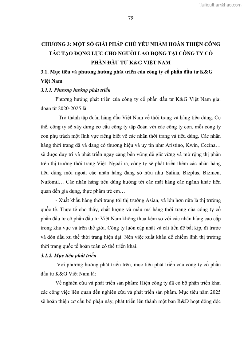 Luận văn thạc sĩ kinh tế Tạo động lực làm việc tại Công ty cổ phần đầu tư K&G Việt Nam - 8 Trang 88