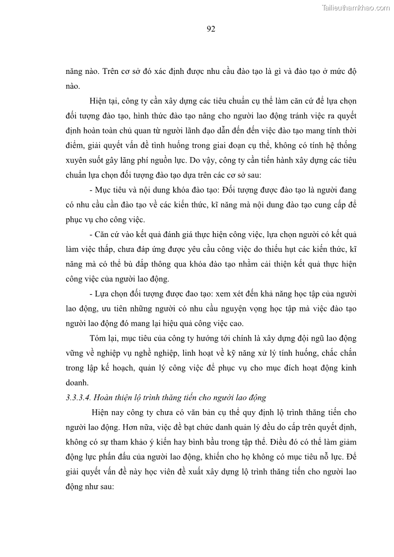 Luận văn thạc sĩ kinh tế Tạo động lực làm việc tại Công ty cổ phần đầu tư K&G Việt Nam - 9 Trang 101