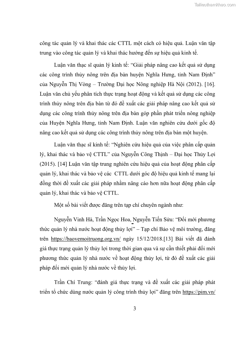 Luận văn thạc sĩ quản lý công Quản lý nhà nước về khai thác và bảo vệ các công trình thủy lợi lớn và vừa trên địa bàn tỉnh Đắk Lắk - 1 Trang 10