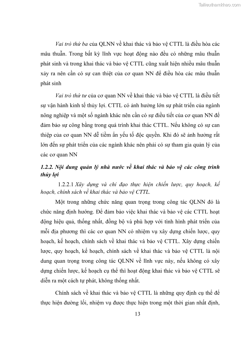 Luận văn thạc sĩ quản lý công Quản lý nhà nước về khai thác và bảo vệ các công trình thủy lợi lớn và vừa trên địa bàn tỉnh Đắk Lắk - 2 Trang 20