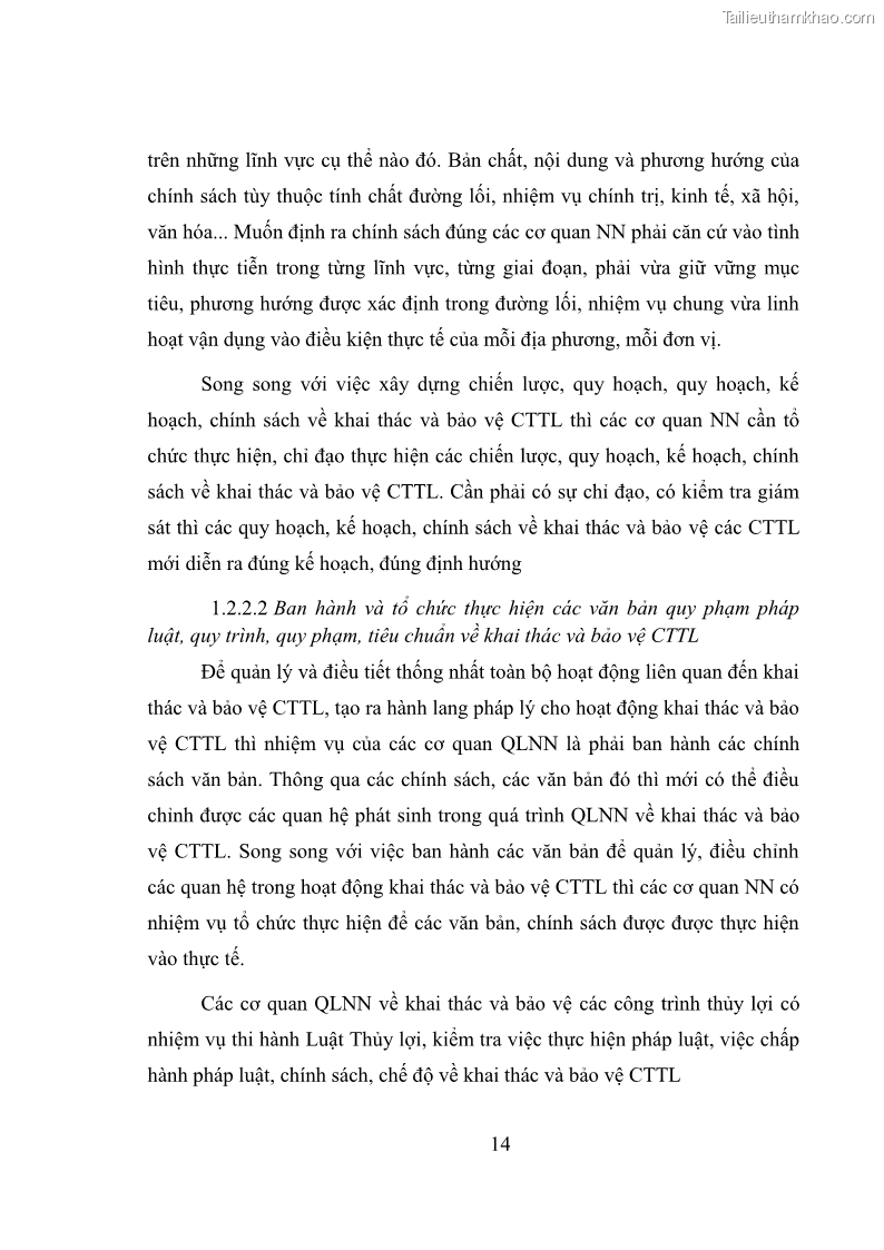 Luận văn thạc sĩ quản lý công Quản lý nhà nước về khai thác và bảo vệ các công trình thủy lợi lớn và vừa trên địa bàn tỉnh Đắk Lắk - 2 Trang 21