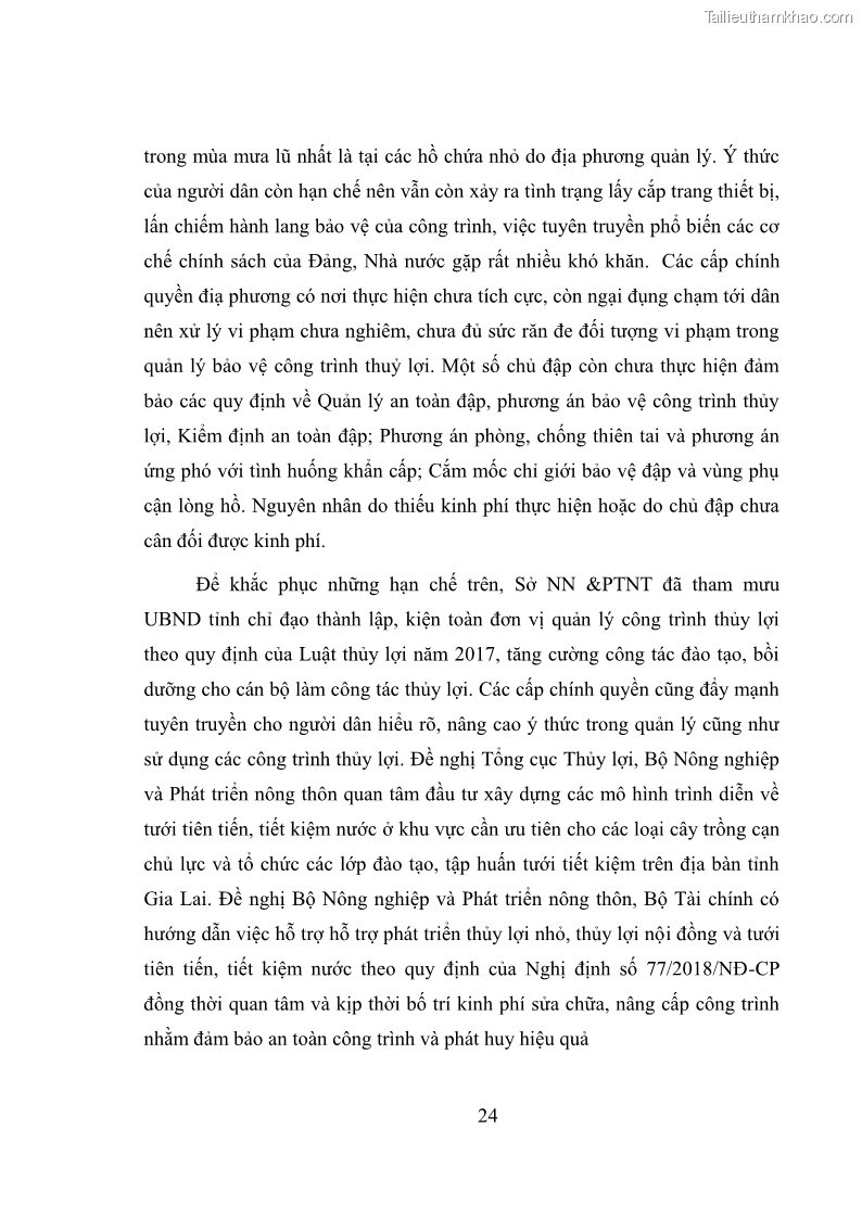 Luận văn thạc sĩ quản lý công Quản lý nhà nước về khai thác và bảo vệ các công trình thủy lợi lớn và vừa trên địa bàn tỉnh Đắk Lắk - 3 Trang 31