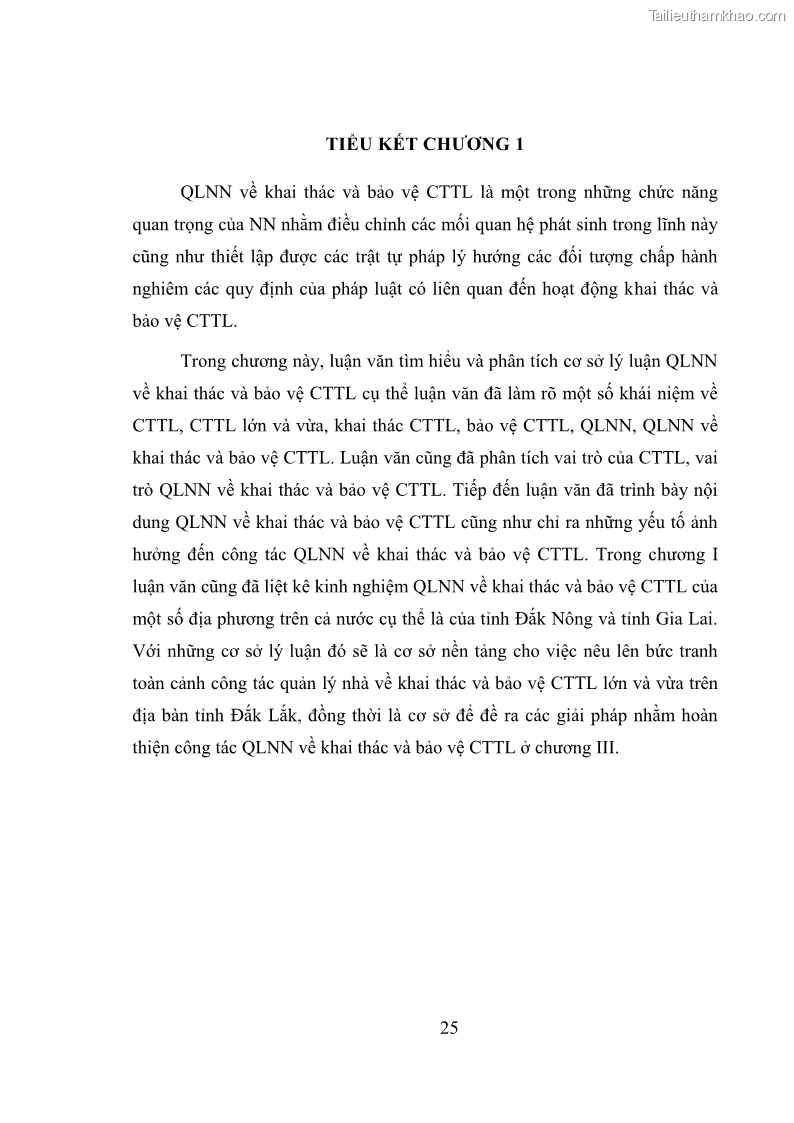 Luận văn thạc sĩ quản lý công Quản lý nhà nước về khai thác và bảo vệ các công trình thủy lợi lớn và vừa trên địa bàn tỉnh Đắk Lắk - 3 Trang 32