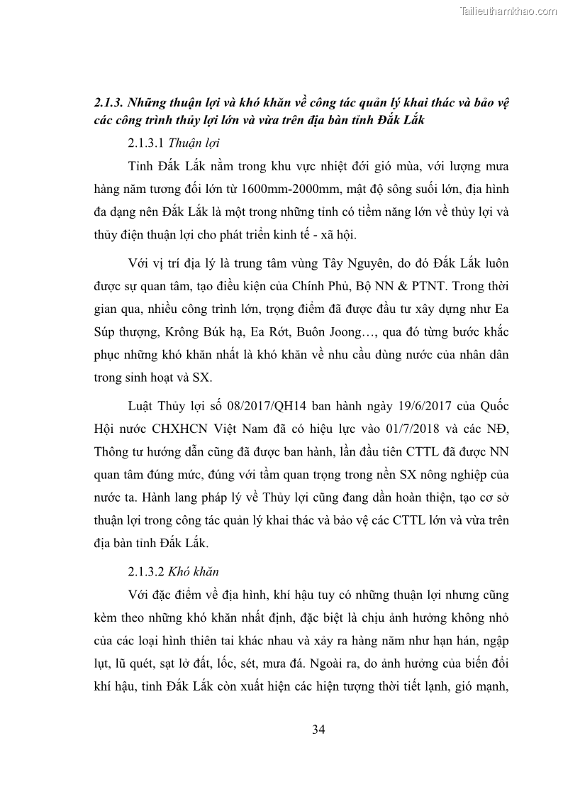 Luận văn thạc sĩ quản lý công Quản lý nhà nước về khai thác và bảo vệ các công trình thủy lợi lớn và vừa trên địa bàn tỉnh Đắk Lắk - 4 Trang 41