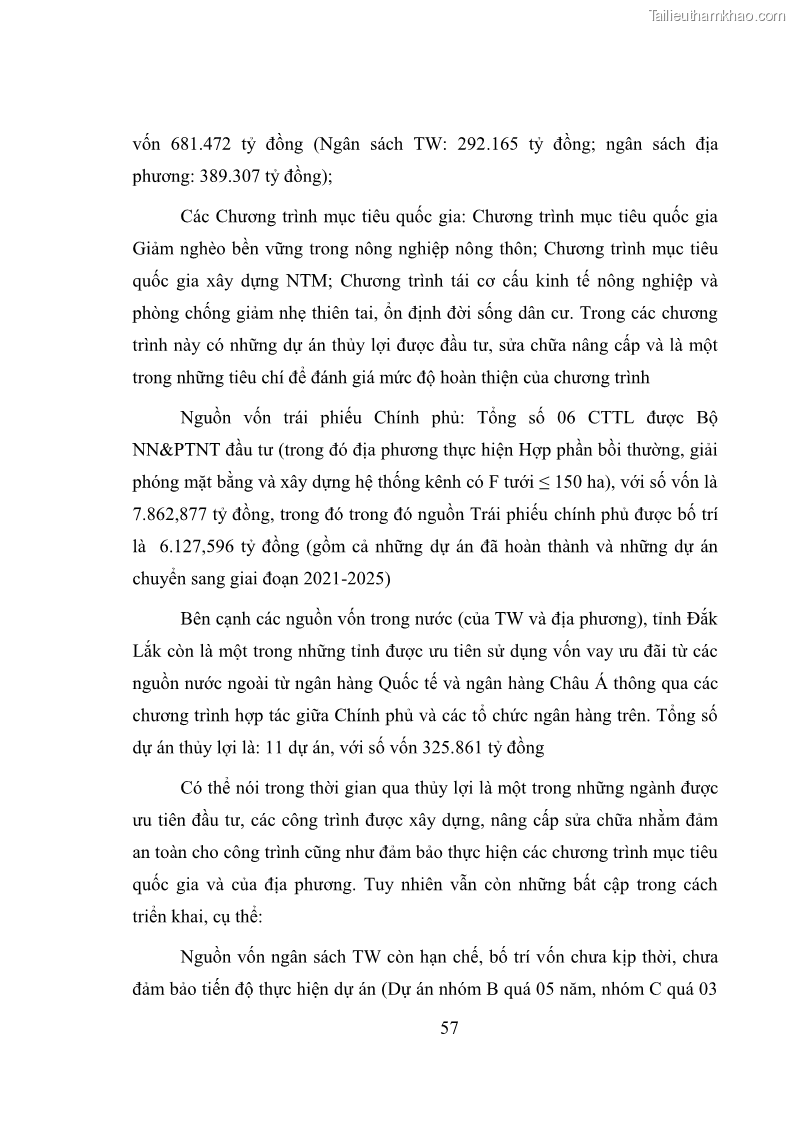 Luận văn thạc sĩ quản lý công Quản lý nhà nước về khai thác và bảo vệ các công trình thủy lợi lớn và vừa trên địa bàn tỉnh Đắk Lắk - 6 Trang 64