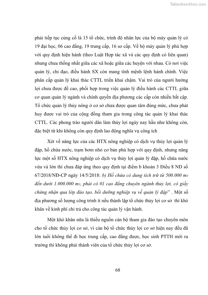 Luận văn thạc sĩ quản lý công Quản lý nhà nước về khai thác và bảo vệ các công trình thủy lợi lớn và vừa trên địa bàn tỉnh Đắk Lắk - 7 Trang 75