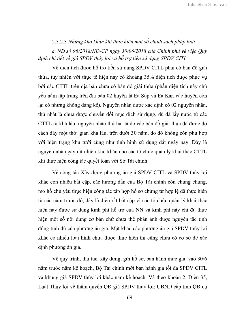Luận văn thạc sĩ quản lý công Quản lý nhà nước về khai thác và bảo vệ các công trình thủy lợi lớn và vừa trên địa bàn tỉnh Đắk Lắk - 7 Trang 76