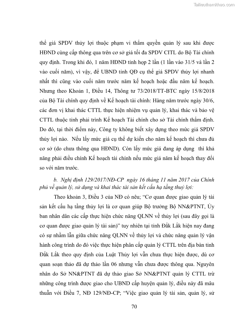 Luận văn thạc sĩ quản lý công Quản lý nhà nước về khai thác và bảo vệ các công trình thủy lợi lớn và vừa trên địa bàn tỉnh Đắk Lắk - 7 Trang 77