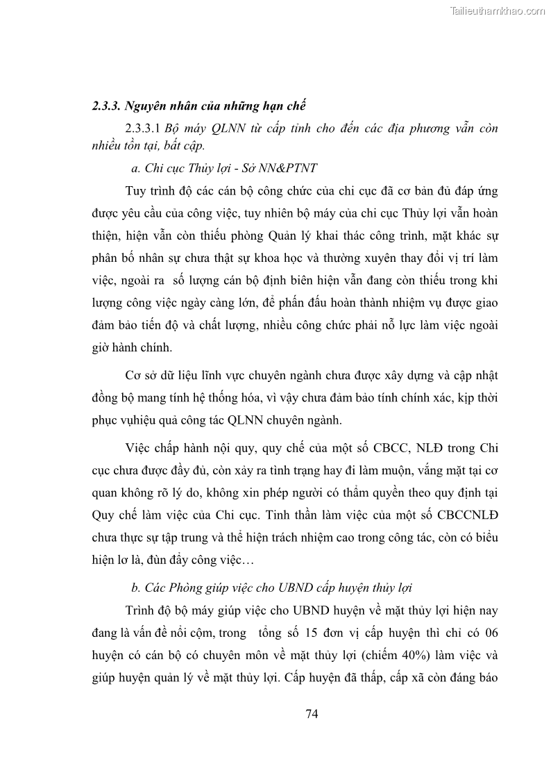 Luận văn thạc sĩ quản lý công Quản lý nhà nước về khai thác và bảo vệ các công trình thủy lợi lớn và vừa trên địa bàn tỉnh Đắk Lắk - 7 Trang 81