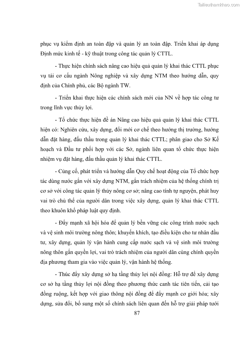 Luận văn thạc sĩ quản lý công Quản lý nhà nước về khai thác và bảo vệ các công trình thủy lợi lớn và vừa trên địa bàn tỉnh Đắk Lắk - 8 Trang 94