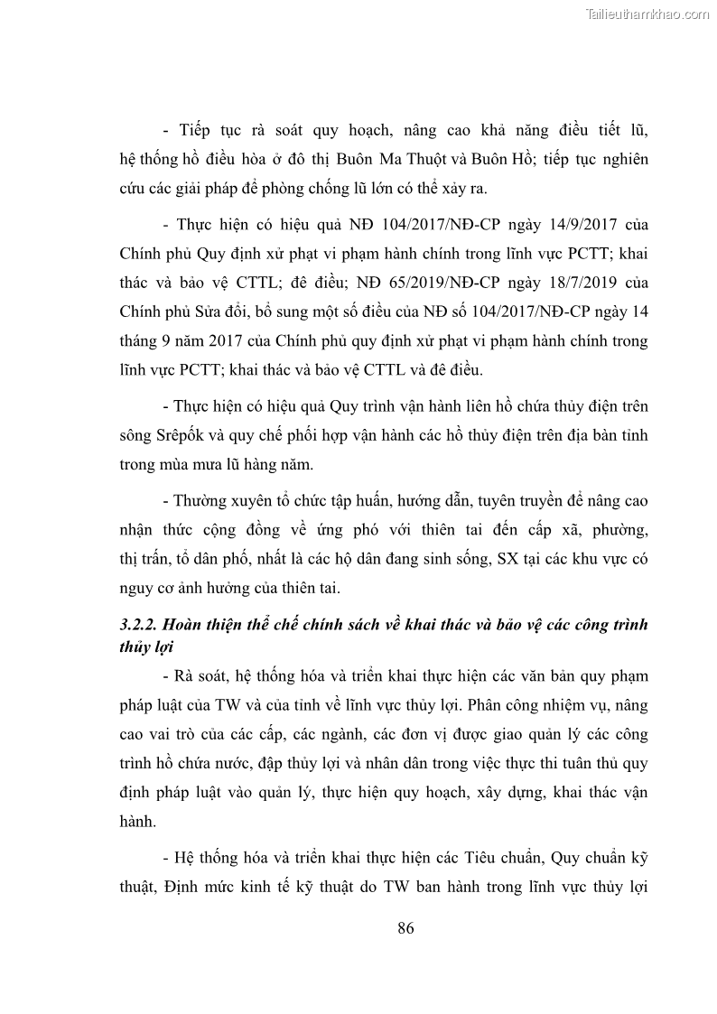 Luận văn thạc sĩ quản lý công Quản lý nhà nước về khai thác và bảo vệ các công trình thủy lợi lớn và vừa trên địa bàn tỉnh Đắk Lắk - 8 Trang 93