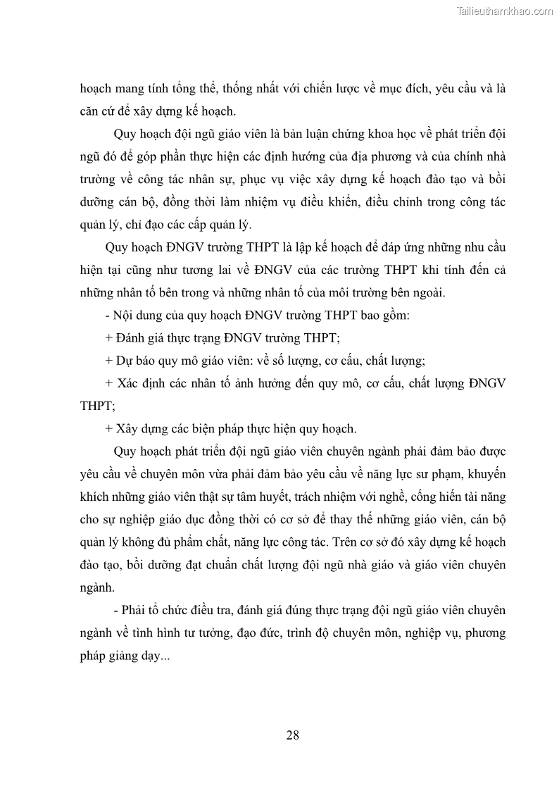 Luận văn thạc sĩ quản lý giáo dục Quản lý phát triển đội ngũ giáo viên các trường trung học phổ thông quận Hai Bà Trưng, Hà Nội trong bối cảnh hiện nay - 3 Trang 36