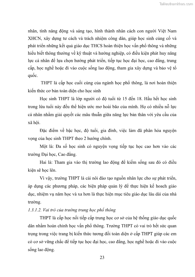 Luận văn thạc sĩ quản lý giáo dục Quản lý phát triển đội ngũ giáo viên các trường trung học phổ thông quận Hai Bà Trưng, Hà Nội trong bối cảnh hiện nay - 3 Trang 31