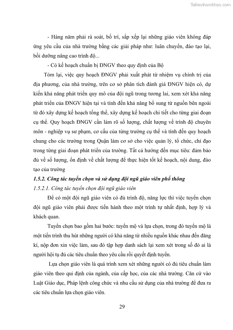 Luận văn thạc sĩ quản lý giáo dục Quản lý phát triển đội ngũ giáo viên các trường trung học phổ thông quận Hai Bà Trưng, Hà Nội trong bối cảnh hiện nay - 4 Trang 37
