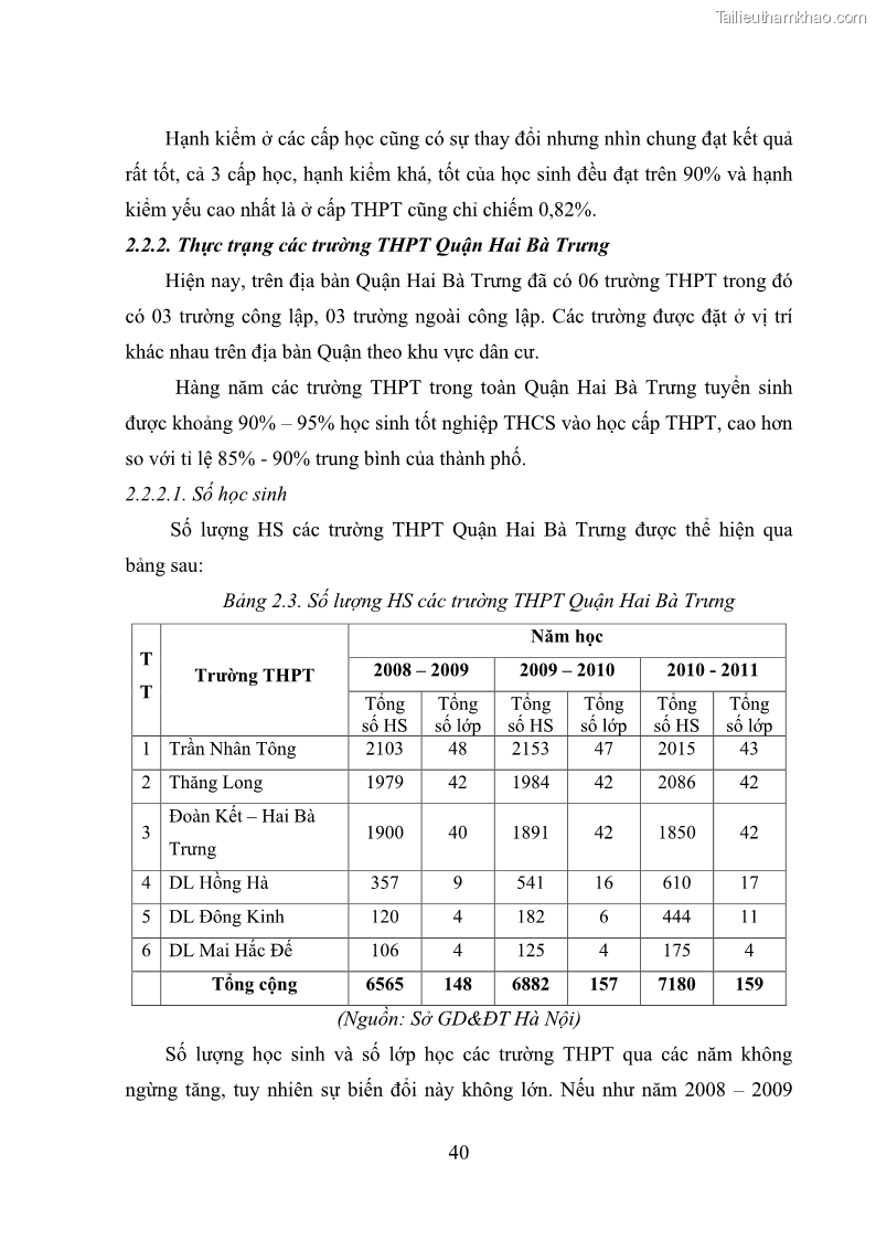 Luận văn thạc sĩ quản lý giáo dục Quản lý phát triển đội ngũ giáo viên các trường trung học phổ thông quận Hai Bà Trưng, Hà Nội trong bối cảnh hiện nay - 4 Trang 48
