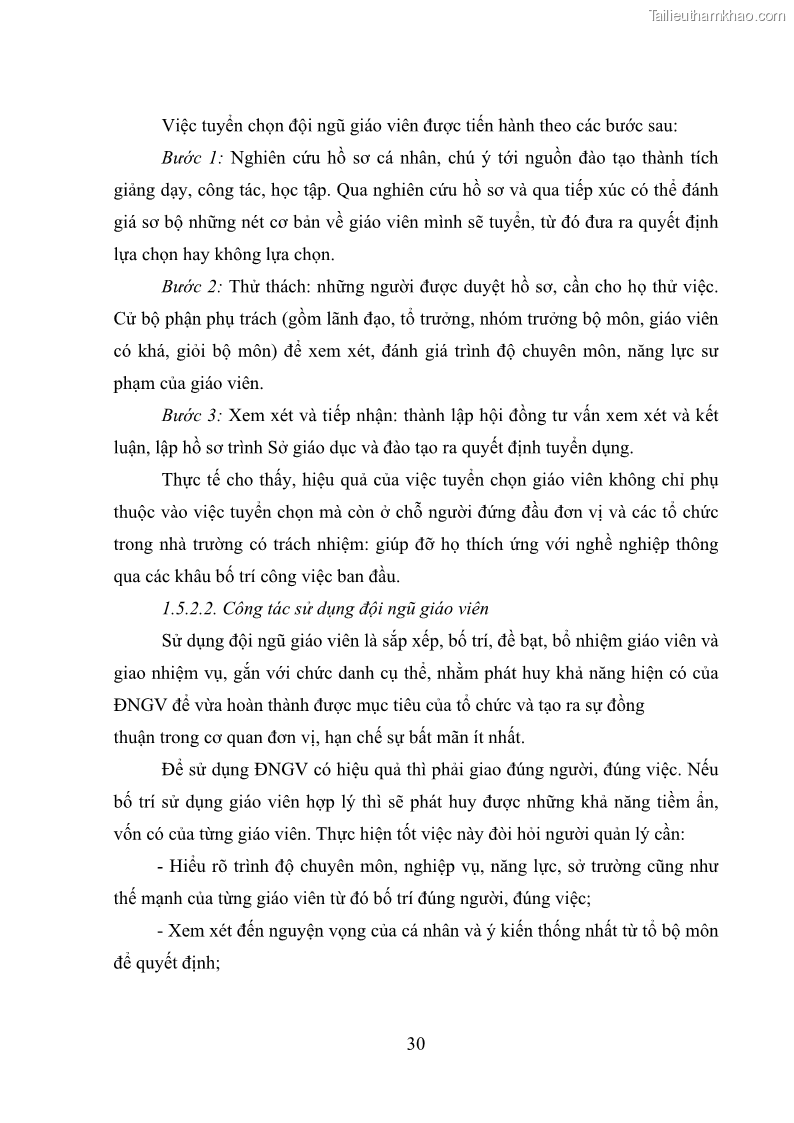 Luận văn thạc sĩ quản lý giáo dục Quản lý phát triển đội ngũ giáo viên các trường trung học phổ thông quận Hai Bà Trưng, Hà Nội trong bối cảnh hiện nay - 4 Trang 38