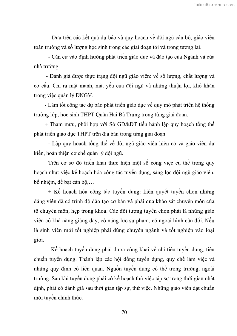 Luận văn thạc sĩ quản lý giáo dục Quản lý phát triển đội ngũ giáo viên các trường trung học phổ thông quận Hai Bà Trưng, Hà Nội trong bối cảnh hiện nay - 7 Trang 78