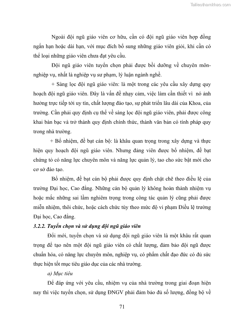 Luận văn thạc sĩ quản lý giáo dục Quản lý phát triển đội ngũ giáo viên các trường trung học phổ thông quận Hai Bà Trưng, Hà Nội trong bối cảnh hiện nay - 7 Trang 79