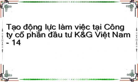 Tạo động lực làm việc tại Công ty cổ phần đầu tư K&G Việt Nam - 14