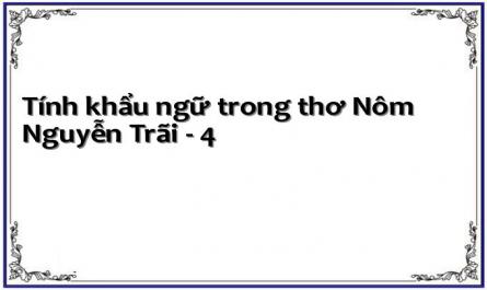 Tính khẩu ngữ trong thơ Nôm Nguyễn Trãi - 4