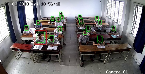 Hình 4 10 Hình frame thứ 99 của video M42 lớp TNT34 Hệ thống điểm danh học sinh 5