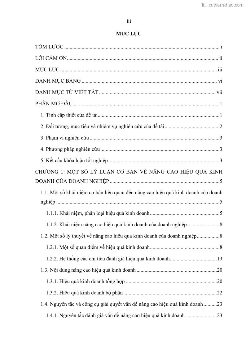 Khóa luận tốt nghiệp kinh tế Nâng cao hiệu quả hoạt động kinh doanh của Công ty TNHH Thương mại và Xây lắp Meiko - 1 Trang 4