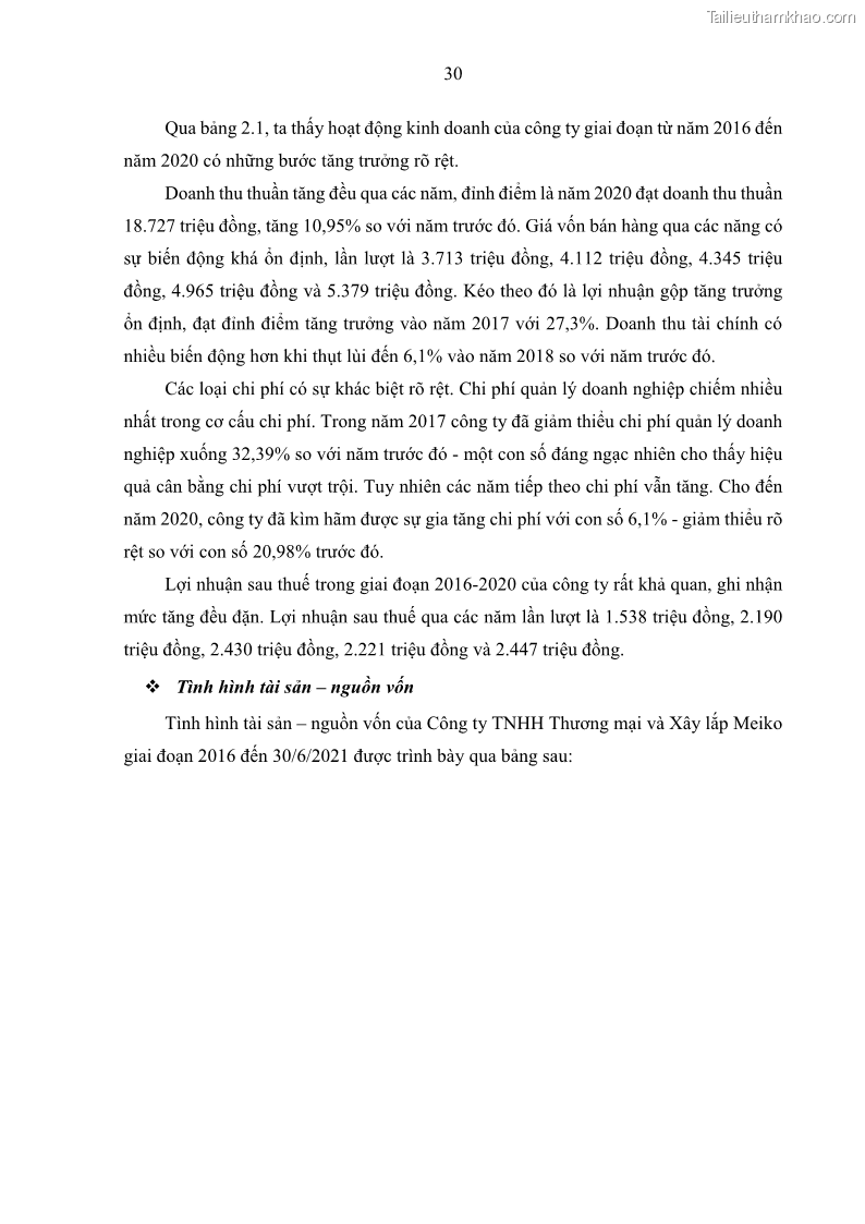 Khóa luận tốt nghiệp kinh tế Nâng cao hiệu quả hoạt động kinh doanh của Công ty TNHH Thương mại và Xây lắp Meiko - 4 Trang 38