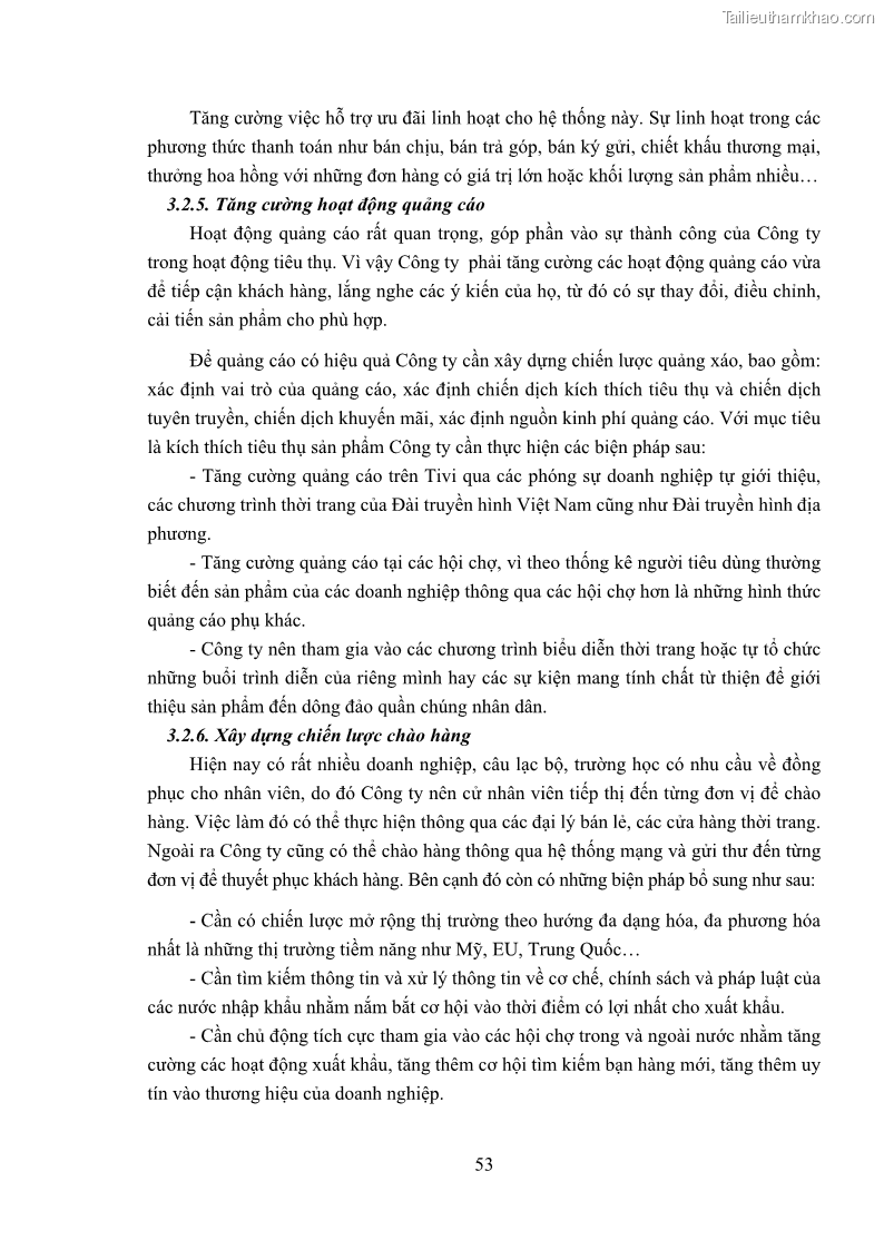 Khóa luận tốt nghiệp kinh tế Phát triển thị trường tiêu thụ sản phẩm may mặc của Công ty cổ phần may Sông Hồng - 6 Trang 61