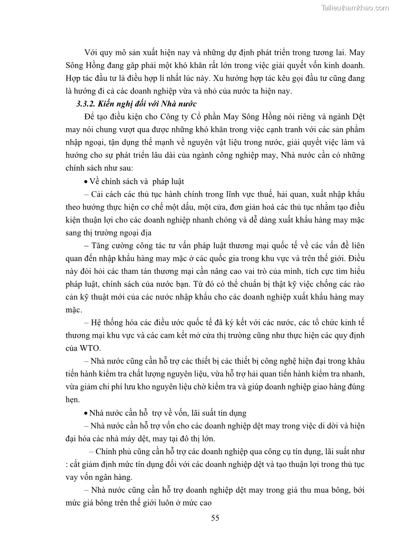 Khóa luận tốt nghiệp kinh tế Phát triển thị trường tiêu thụ sản phẩm may mặc của Công ty cổ phần may Sông Hồng - 6 Trang 63