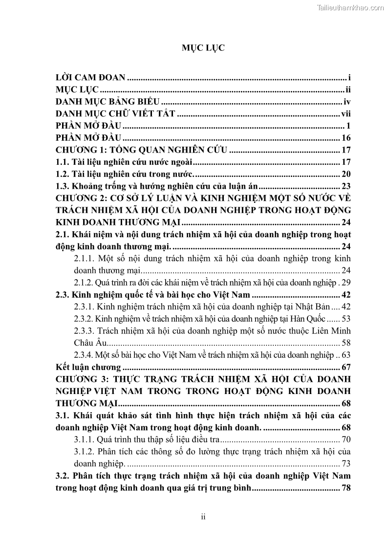 Luận án tiến sĩ kinh tế Nâng cao trách nhiệm xã hội của doanh nghiệp Việt Nam trong hoạt động kinh doanh thương mại - 1 Trang 4