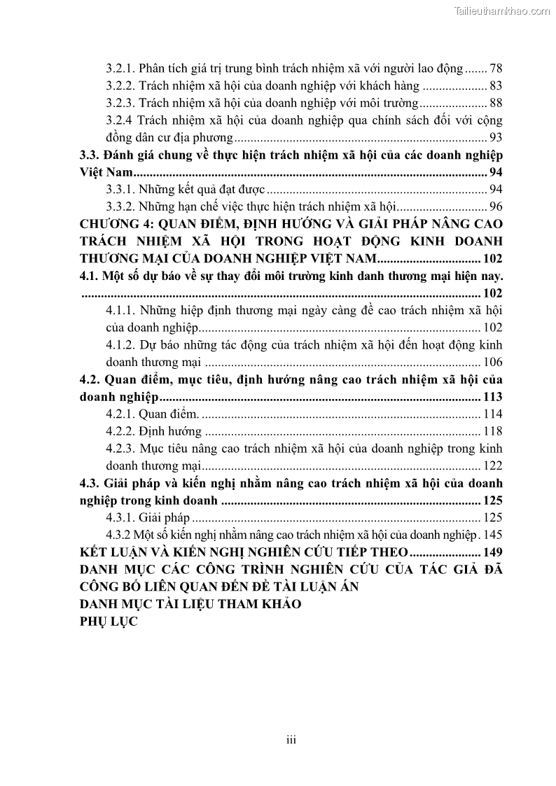 Luận án tiến sĩ kinh tế Nâng cao trách nhiệm xã hội của doanh nghiệp Việt Nam trong hoạt động kinh doanh thương mại - 1 Trang 5